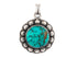 92.5 Sterling Silver Turquoise Tribal Pendant, (SP-5701)